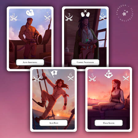 Rising Riptides - Character Cards